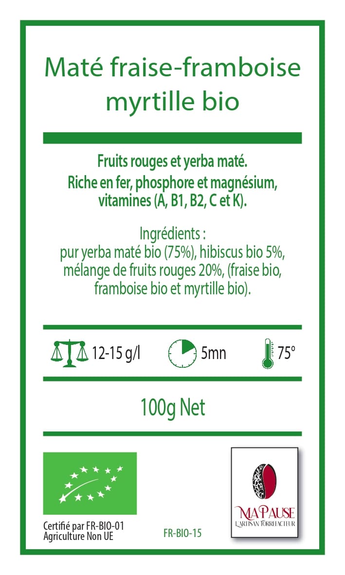 Maté fraise framboise myrtille