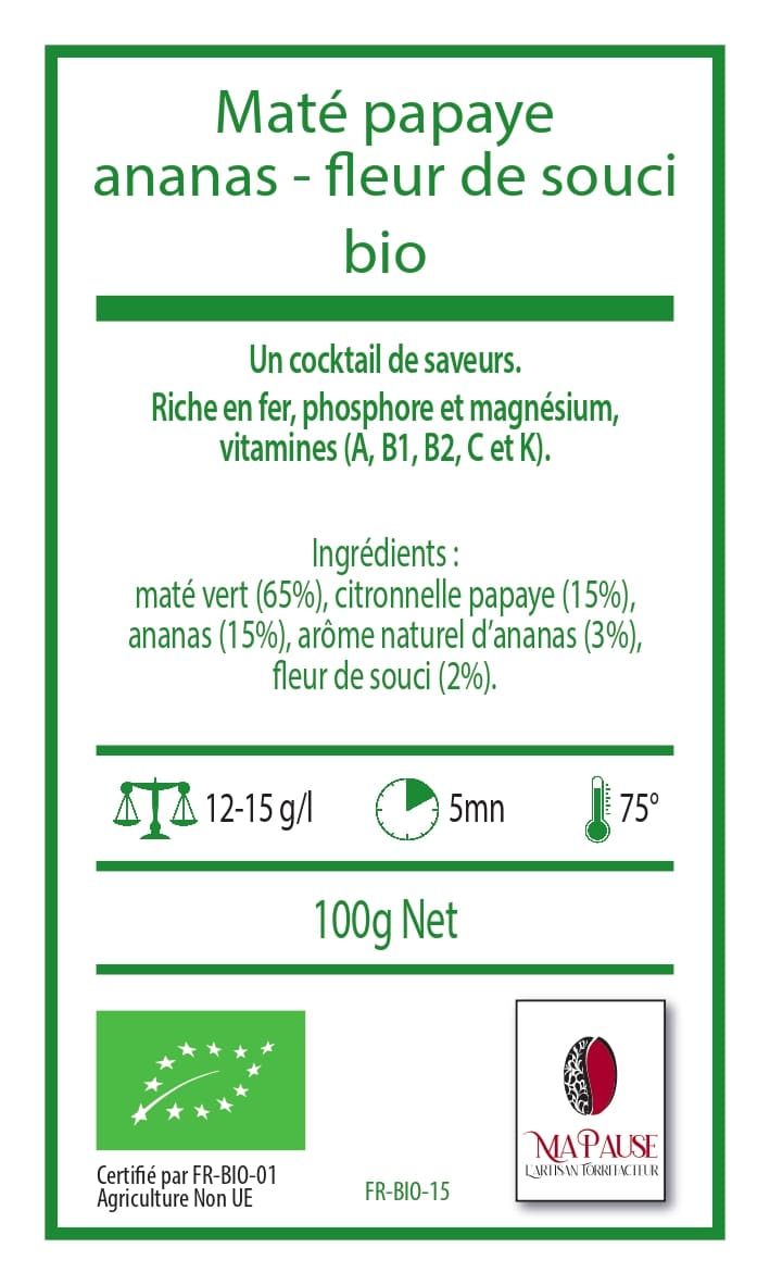 Maté papaye ananas - fleur de souci