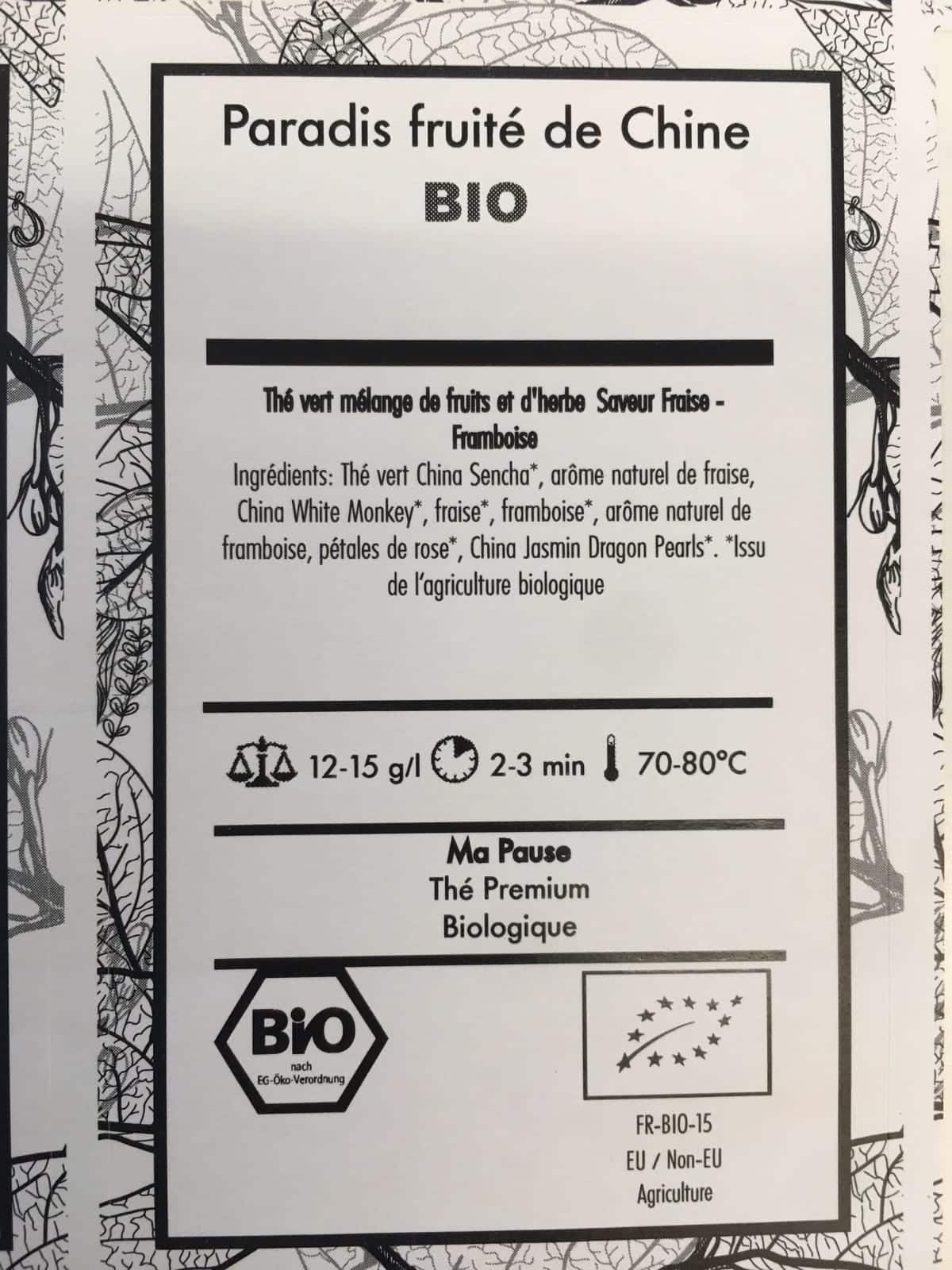 Paradis fruité de Chine